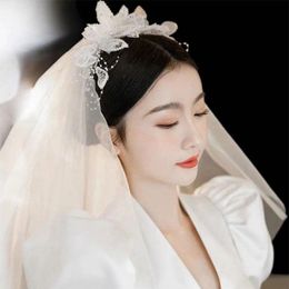 Headpieces Bride Head Veil Lace Flower Web Celebrity Same Style Po Wedding Dress Hair Accessories