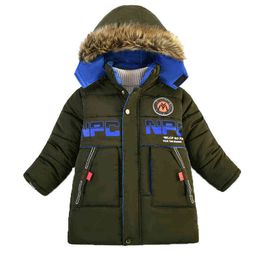 Boys Thick Jackets 2021 Winter Baby Boy Jacket Hooded Outerwear Children's Clothing Fashion Children Warm Jackets Toddler Zipper Jacket J220718