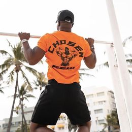Brand Mens cotton t shirt summer gyms Fitness Bodybuilding Shirts male fashion Casual Short sleeved Tees Tops clothes 220401