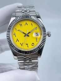 Men's Automatic Mechanical Watch Arabic digital date face 41mm stainless steel folding buckle fashion men's watch