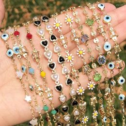 Chains Brass Star Love Heart Pearl Flower Jewellery Findings Bracelet Necklace Handmade DIY Jewellery AccessoriesChains Elle22
