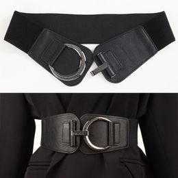 Belts All-match Ladies Waist Belt Women Straps Light Luxury Personality Large Alloy Buckle Elasticity For CoatBelts