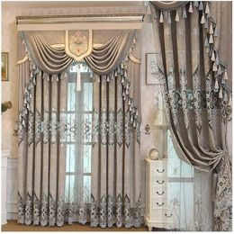 Curtain & Drapes Curtains For Bedroom Living Dining Room Luxury Chenille European Hollowed Out Embroidered Windows Modern Simple EuropeanCur