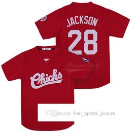 28 Bo Jackson Chicks Movie Baseball Jersey