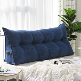 Cushion/Decorative Pillow DoubleHead Triangle Cushion Backrest Waist Bed Soft Bag Home Lumbar Living Room Pad Washable Long Sleeping Pillows