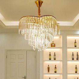 Pendant Lamps Modern Luxury Crystal Chandeliers Fixture Large Round Hanging Light Luminaire Drop Lamp For Living Room Dining RoomPendant