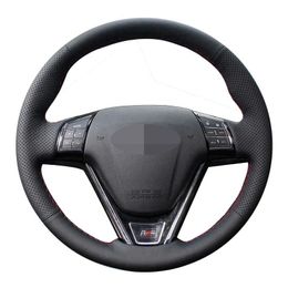 Steering Wheel Covers Car Cover Anti-Slip Black Artificial Leather For Great Wall Haval Hover H6 H1 AccessoriesSteering