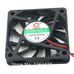 Wholesale fan: HG6010S12H 0.06A 6mm 6010 12V two-wire power supply chassis Medical instrument equipment Ultra-thin cooling fan