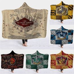 Style Hooded Cloak Magic Children Nap Wear Cap Anime Blanket 201113