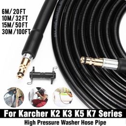 Water Gun & Snow Foam Lance 6-30 Metres High Pressure Washer Hose Pipe Cord Car Cleaning Extension For Karcher CleanerWater