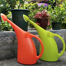 2L Long Mouth Watering Can Green Plant Pot Water Gardening Tools Home Plastic Flower Potted Plant Watering Accessories 201203