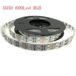 Strips Led Strip Light Silicon Tube Rope Ribbon Waterproof Ip20 Double Row 600led 5m Dc 12V 3000K 6500k White Warm RGB TapeLED StripsLED