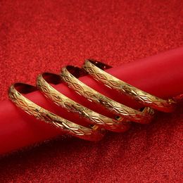 Bangle Golden Bracelets For Women Dubai Bride Wedding Jewellery Bracelet Men Middle East African GiftsBangle