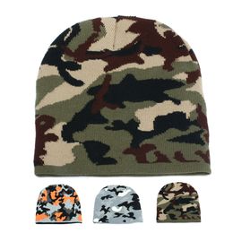 Camo Beanie Caps Knitted Hat Home Textile Men and Women Cold Warm Cap