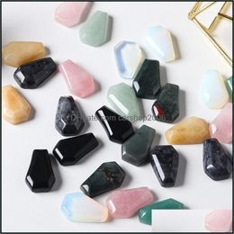 Stone Loose Beads Jewellery 30X20Mm Natural Crystal Ornaments Carved Reiki Healing Quartz Mineral Tumbled Gemstones Hand Home Deco Dhbie