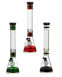 Vintage PREMIUM QUALITY 18inch 7mm Glass Bong Hookah Smoking Pipes can put customer LOGO by DHL UPS CNE