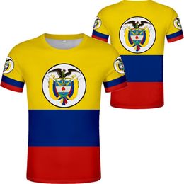 COLOMBIA T Shirt Name Number Col T shirt P o 0 Clothes Print Diy Free Custom Made Tshirts Respirant 3D 4XL 5XL Big Size 6XL 220615