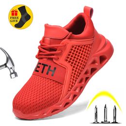 Spring and Autumn Light Work Shoes European Standard Steel-Toed Safety Shoes New Sports Shoes Ligero Usable Work Women