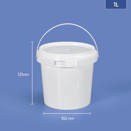 Storage Bottles & Jars 1000ml Clear Plastic Bucket Home Food Box With Easy Snap-on Lids Leakproof Packing Container 10PCS