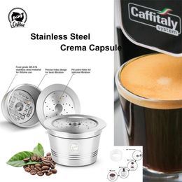 Reusable Coffee Capsule for Caffitaly Stainless Steel Coffee Filter Compatible with Cafissimo & K- Fee Coffee Mahcine Cup Tamper 210326