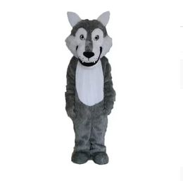 Grey wolf Mascot Costume cartoon Fancy Dress Mascot costume Fancy Dress Adult size Halloween costumes