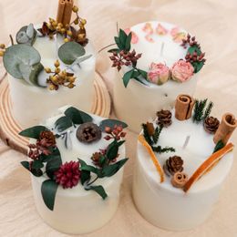 Kreative Sojawachs Romantische Aromatherapie Kerzen Stumpenkerzen Weihnachten Hochzeit Home Dekoration Geschenk Hochzeit-Party Halter
