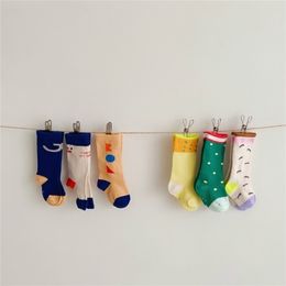 6 Pairs/lot Autumn Winter Cotton Baby Socks Cartoon Soft Children Socks for Children Boy Girl Gifts LJ201216