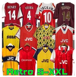 Long sleeve HENRY Retro soccer jerseys 98 99 83 86 95 91 REYES Wright V. Persie FABREGAS Ljungberg Vieira BERGKAMP football ADAMS Persie 96 97 Galla