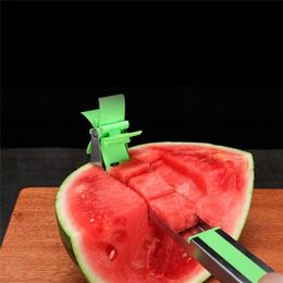 Wonderlife Cut watermelon Artefact multi function watermelon knife stainless steel fruit splitter windmill 210319