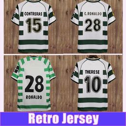 2003 2004 C. RONALDO Mens RETRO Soccer Jerseys FERNANDES DANNY NICULAE Home Football Shirt KUTUZOV JARDEL TELLO BENTO camisa de futebol