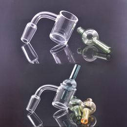 Smoking Accessories 4mm Bottom Quartz Banger Nail with glass Carb Cap