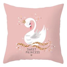 pillow slip covers Canada - Cushion Decorative Pillow Polyester Peach Skin Fashion Hygroscopic Delicate Slip Soft Cover Anti Fade For Bedroom