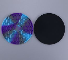 6mm thickness round silicone mats non-stick silicone bong baking mat crush for dry oven water pipes for Retail or Wholesale