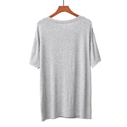 Men's Sleepwear Colour Modal V-neck Mens Broadcloth Solid Sexy Thin Sleep Tops All Match For Men Casual Loose Nightwear T-ShirtMen's