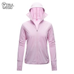 TRVLWEGO Long Sleeve Hoody Summer Women Sun UV Protection Quick Dry Jacket Clothing Men Hooded Jacket Thin Beach Sweatshirt 220516