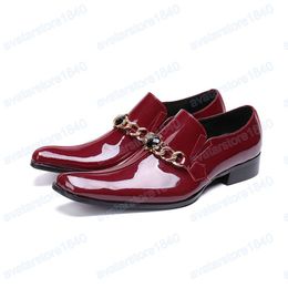 Formal Leather Shoes Men Fashion Shoes Business Black/Red Wedding Shoes Men Formal Designer Sapato Masculino