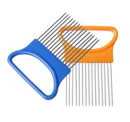 Kitchen Tool Shrendders & Slicers Tomato Onion Vegetables Slicer Cutting Aid Holder Guide Slicing Cutter Safe Fork tools SN4638