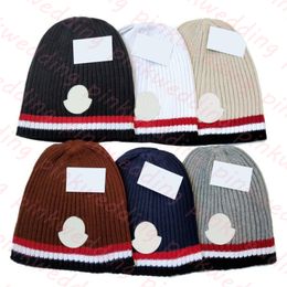 Men Knitted Hat Autumn Winter Skull Cap Women Fit Beanies Designer Printed Woollen Hats Breathable Beanies