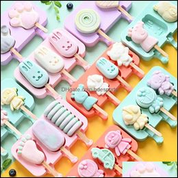 Baking Mods Bakeware Kitchen Dining Bar Home Garden Manufacturers One Piece Ice Cream Mould With Er And Stick Homemade Sile Diy Drop Deliv