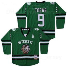 Nik1 custom Movie Ice Hockey College 11 Zach Parise Jersey BLank North Dakota Fighting Sioux 9 Jonathan Toews University All Stitched Green Black Team