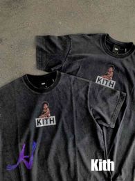 Kith Biggie t Shirt Oversize High Quality Vintage Washed Box Short Sleeve Men's Women's Tshirtsnf93