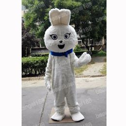 Easter Rabbit Mascot Costume Cartoon White Bunny Theme Character Carnival Unisex Adults Outfit Halloween Christmas Party Outfit Suit