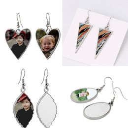 DIY Heat Sublimation Blanks Drop Earrings MDF Sublimation Photo Printing Dangle Earrings for Women Jewelry Making