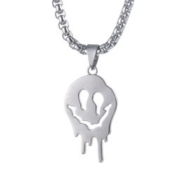 hip hop trend simple Jewellery personality creative couple necklace Korean version of the new cold wind retro funny pendant chain