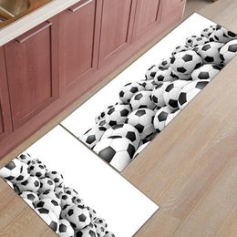 Carpets Modern Anti-slip Kitchen Mat 3D Football Soccer Game Sport Home Entrance Doormat Balcony Living Room CarpetCarpets