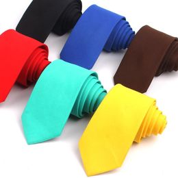 Solid Skinny Neck Ties For Men Women Casual Suits Candy Color Mens Neckties Business Wedding Gravatas