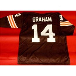 Chen37 Goodjob Men Youth women Vintage #14 OTTO GRAHAM CUSTOM 3/4 SLEEVE Football Jersey size s-5XL or custom any name or number jersey