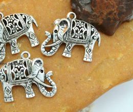 Tibetan Silver bracelet elephant Pendants Handmade Decorative Metal DIY Jewellery Alloy accessories s423g
