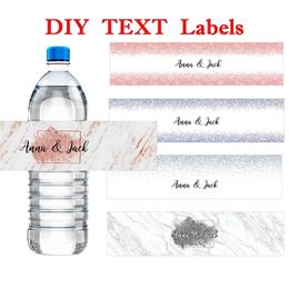 30pcs Customise Gold Luxury Labels DIY Company Water Bottle Stickers Customised Sticker Party Birthday Wedding 220613