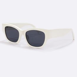 2022 Acetate Rectangle Wrap Sungalsses Female Vintage Style Eyeglasses Luxury UV400 Glasses with Black Lens